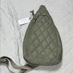 Vera Bradley Green Sling Backpack